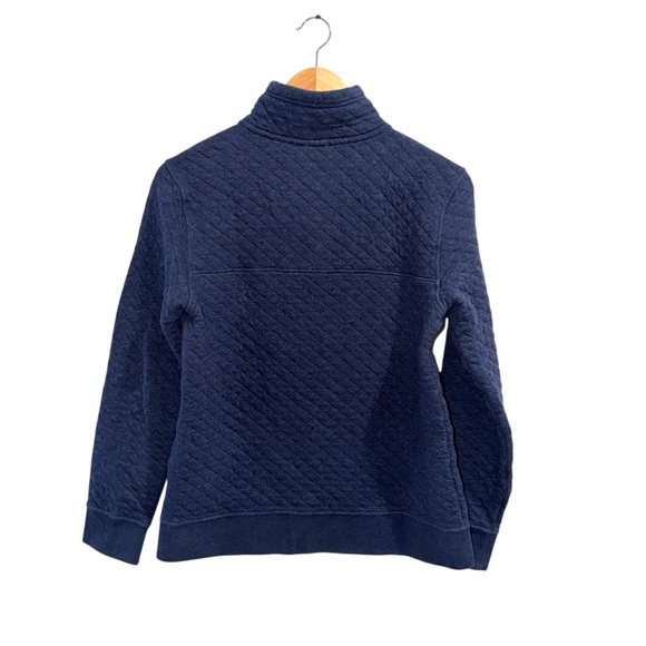 Patagonia Organic Cotton Navy Snap-T Quilted Pullover Sweater Size Small - Picture 2 of 5